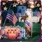 Memorial Day Patriotic Garden Stake Solar Lighted 4th of July Independence Veterans Day Solar Outdoor Yard Decorations